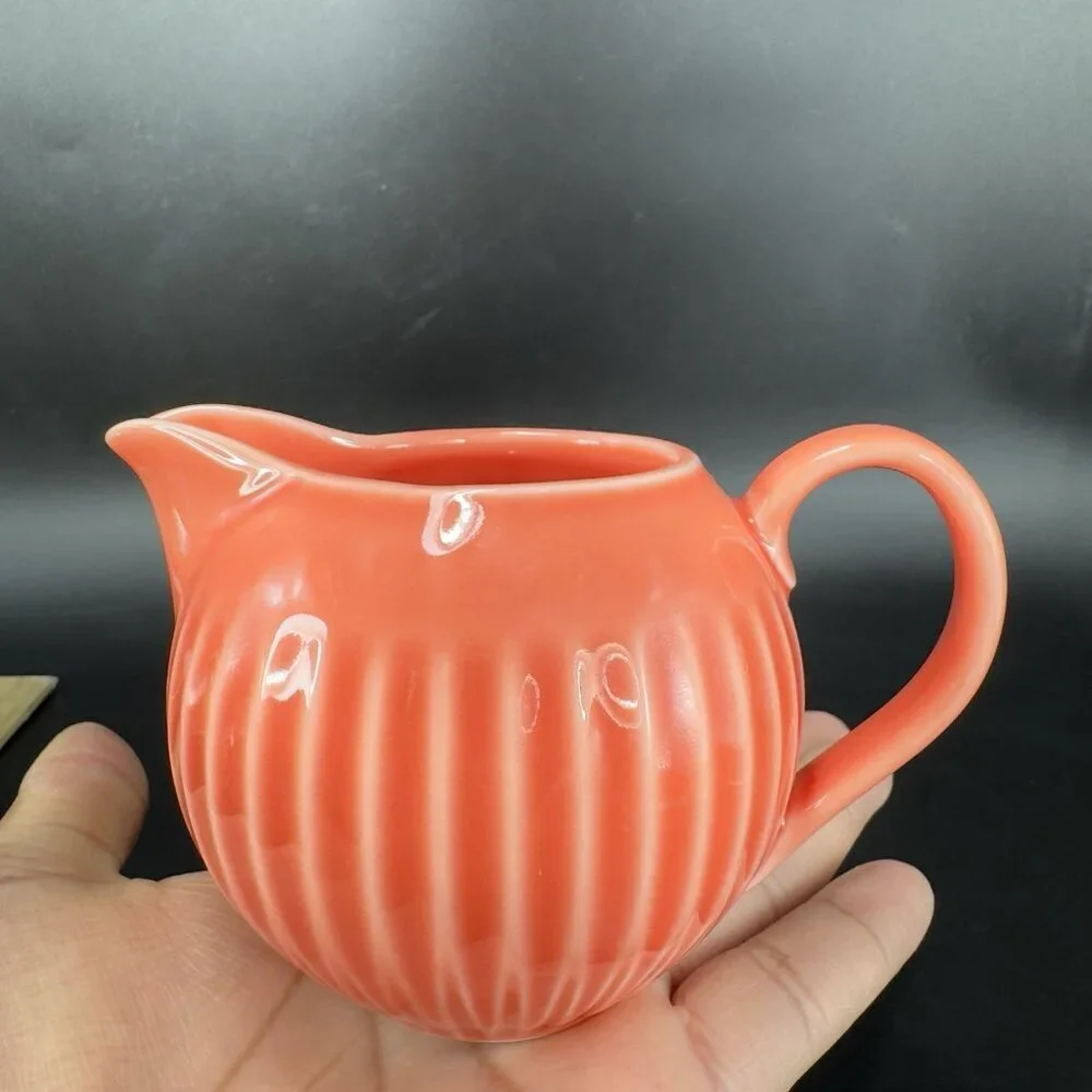 Royal‎ Doulton Symphony Porcelain Small Pitcher Creamer Jug Flaming Orange Glaze